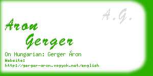 aron gerger business card